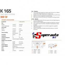 K165 Linea uno Hertz 165 mm kit altoparlanti 2 vie