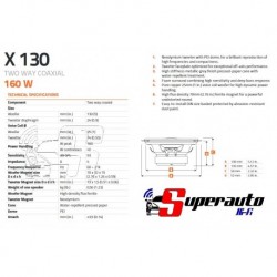 X130  Linea uno Hertz 2 vie set coassiali 130 mm
